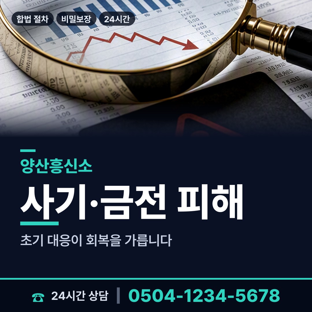 양산 중앙동 법인신용조사 상담 안내